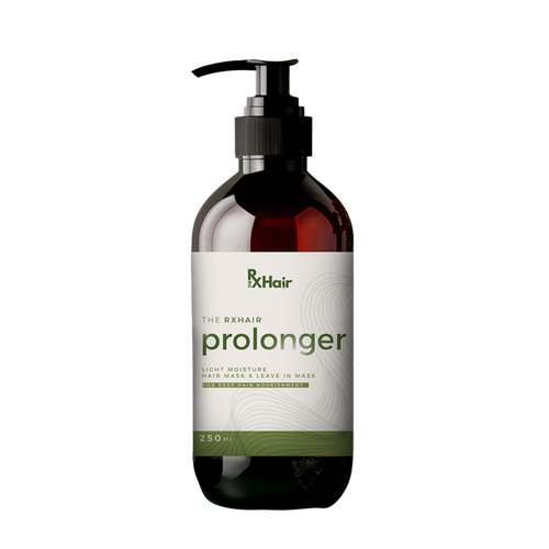 RXHair Prolonger Hair Mask & leave in 250ml - Hair Growth & Length Retention | 100% Natural Ingredients